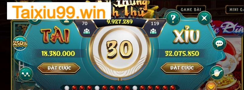 Đặt cược thả ga tại game tài xỉu rồng vàng