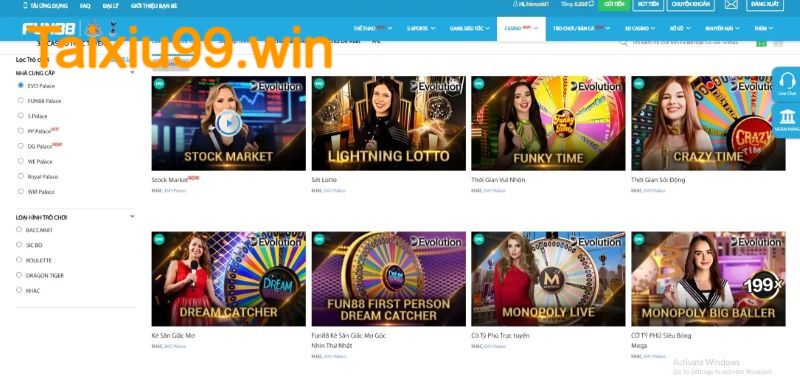 Giới thiệu thông tin về tài xỉu Fun88