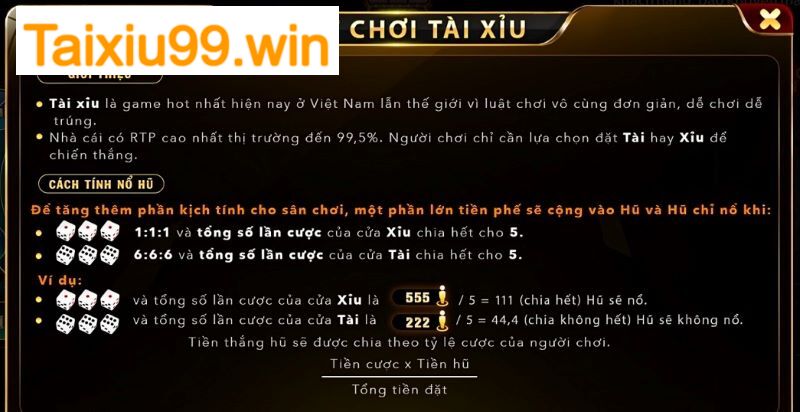 Luật chơi tài xỉu tại Dep88 Club