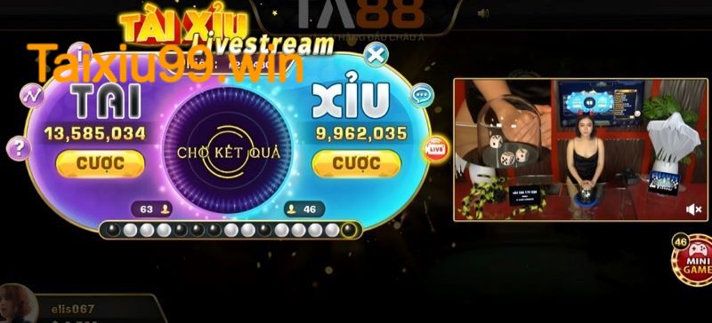Tài xỉu livestream có dealer xinh đẹp lắc xúc xắc