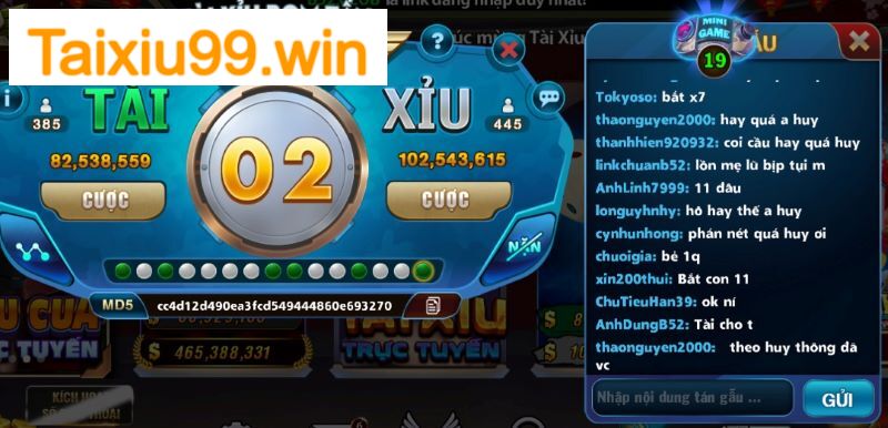 Tỷ lệ thưởng của tài xỉu tại Bom 52 rất cao